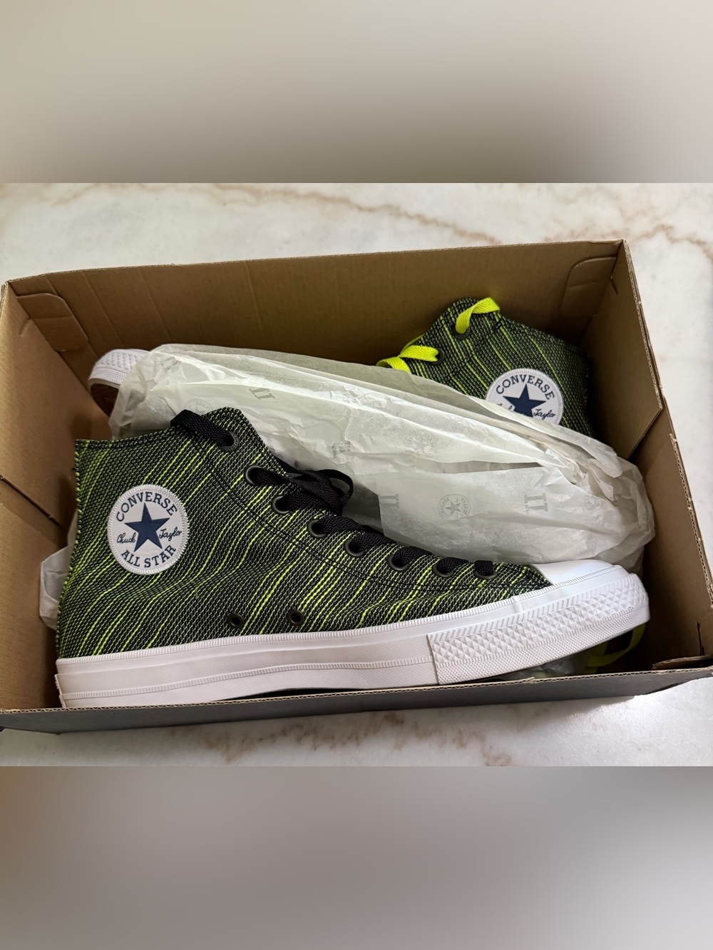 Converse Chuck Taylor All Star II High Top Green Shoes M 10.5 W 12.5